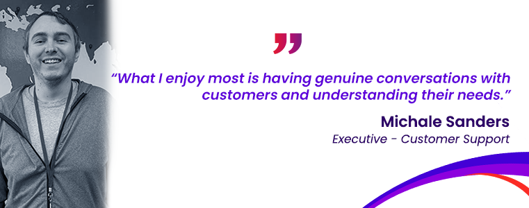 “What I enjoy most is having genuine conversations with customers and understanding their needs.” Michale Sanders, Spindale, Fusion CX